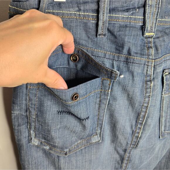 YANÜK Denim Knee-Length Skirt with Front Slit Size 10 NWOT - Picture 9 of 11